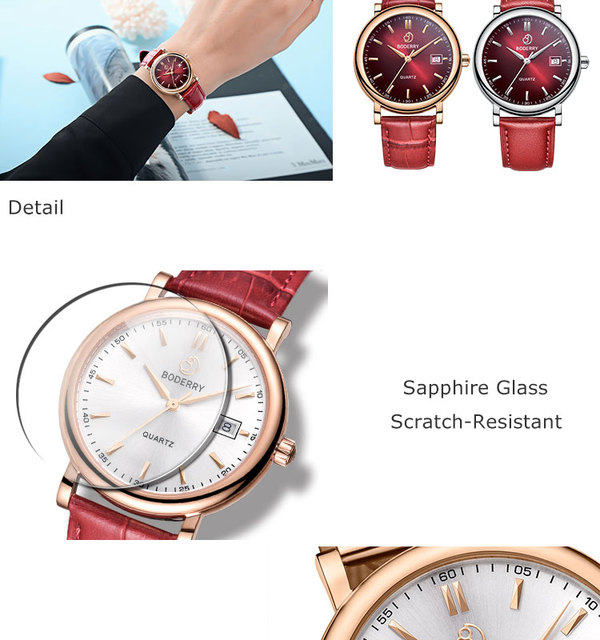 Boderry Zegarek damski kobiety - luksusowy z wykorzystaniem szwajcarskiego mechanizmu kwarcowego, elegancki biznesowy zegarek Top marki, stylowy dodatek dla każdej kobiety - Reloj Mujer - Wianko - 9