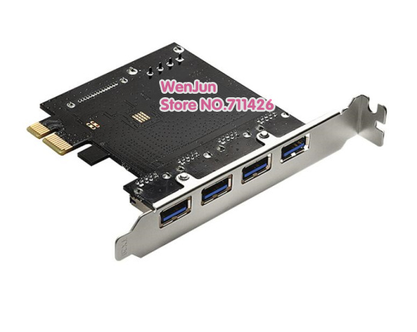 Nowy podwójny zasilacz USB 3.0, karta rozszerzeń PCI Express VL805, 4-portowa karta kontrolna USB3.0 PCIe do PC - Wianko - 4