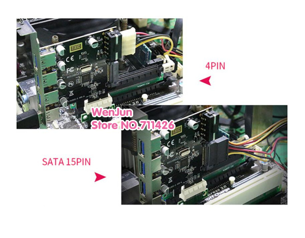 Nowy podwójny zasilacz USB 3.0, karta rozszerzeń PCI Express VL805, 4-portowa karta kontrolna USB3.0 PCIe do PC - Wianko - 6