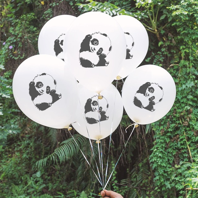 Balon dekoracyjny z rysunkiem pandy, lateksowy, 12 cali, 10 sztuk - Wianko - 2