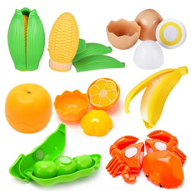 Domek dla dzieci - Zabawka kuchenna edukacyjna do udawania cięcia owoców i warzyw w koszyku - Wianko - 32