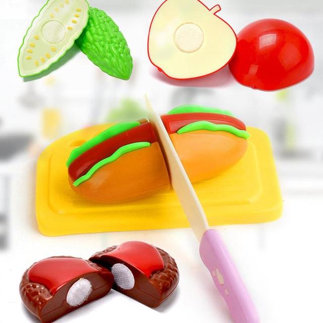 Domek dla dzieci - Zabawka kuchenna edukacyjna do udawania cięcia owoców i warzyw w koszyku - Wianko - 39