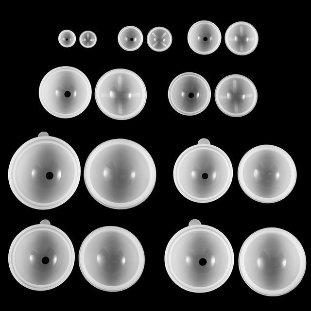 Kula silikonowa UV owalna żywica epoksydowa do tworzenia biżuterii - mieszane rozmiary (1 sztuka, 2-7 cm) - Wianko - 5