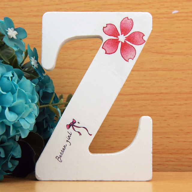 Ręcznie wykonane drewniane litery ozdobne 10x10 cm z różowymi kwiatami - Betten dla dziewczyny, projekt DIY - Wianko - 26