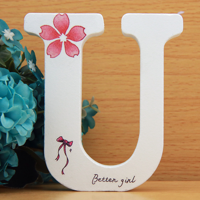 Ręcznie wykonane drewniane litery ozdobne 10x10 cm z różowymi kwiatami - Betten dla dziewczyny, projekt DIY - Wianko - 21