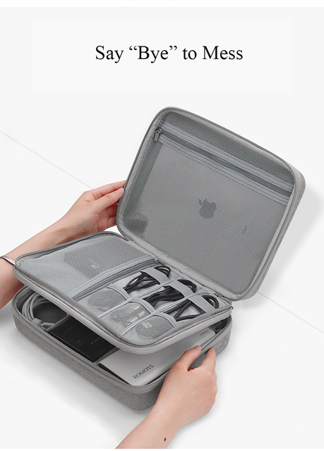 Etui BOONA EVA do iPada Pro 11 cali - solidna ochrona dla tabletu, dysku twardego, kabli, słuchawek i zasilacza sieciowego - Wianko - 7