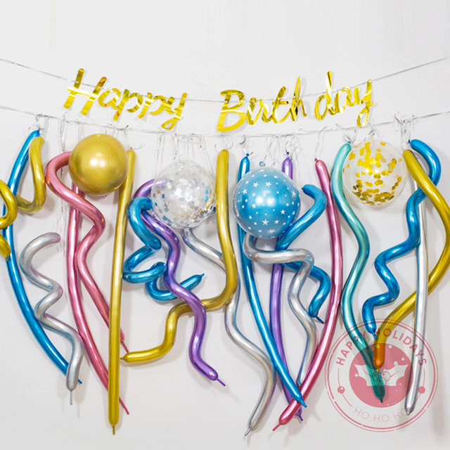 20-50 sztuk nowy kolor metalowy, długa taśma metalowa, zagęszczony modelowanie balonów, 1.8g magiczne balony, atmosferyczny układ, zabawki dla dzieci - Wianko - 4