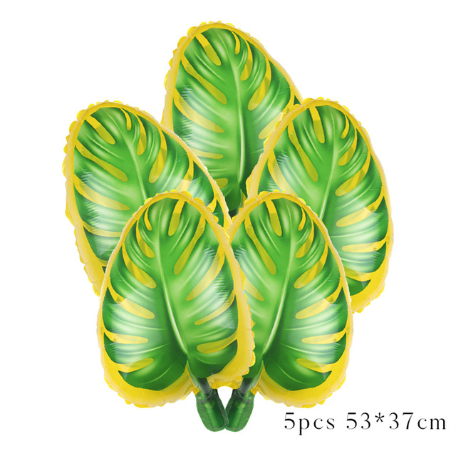Zielone lateksowe balony dekoracyjne Dżungla Party z liśćmi palmowymi - urodzinowe, Safari Anniversaire, Baby Shower - Wianko - 2