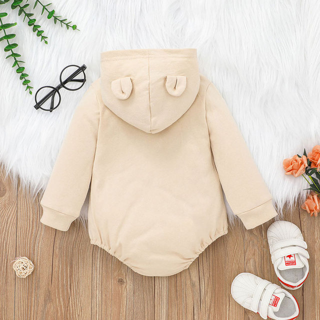 Bluza z kapturem Baby Boy z motywem kreskówkowym - odzież dla noworodka dziewczyny, bawełniane długie body niemowlęce, rozmiary 3-24 miesiące, na wiosnę i jesień - Wianko - 3