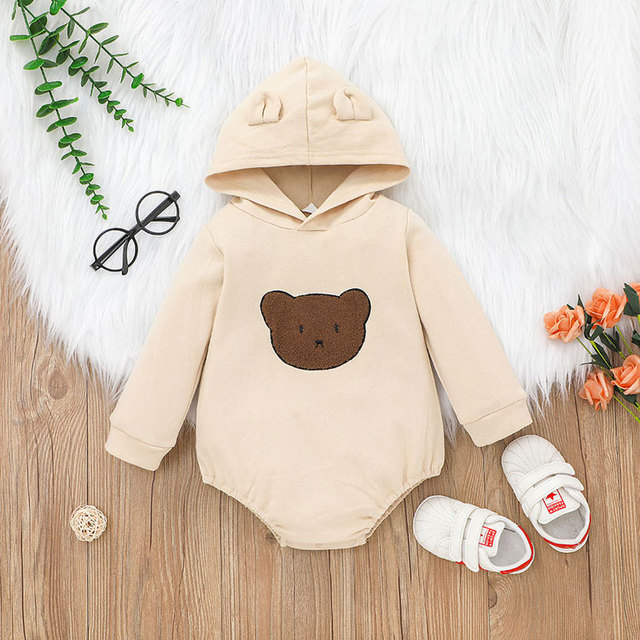 Bluza z kapturem Baby Boy z motywem kreskówkowym - odzież dla noworodka dziewczyny, bawełniane długie body niemowlęce, rozmiary 3-24 miesiące, na wiosnę i jesień - Wianko - 2