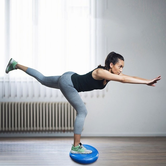 Pilates piłka do masażu i jogi - Uniwersalny pad do ćwiczeń siłowniowych, balansu i stabilności o średnicy 33 cm - Wianko - 14
