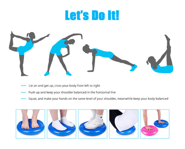 Pilates piłka do masażu i jogi - Uniwersalny pad do ćwiczeń siłowniowych, balansu i stabilności o średnicy 33 cm - Wianko - 7