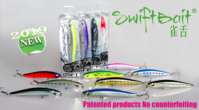 Przynęty SFT 90S Swing lip - tonący Minnow Float, wobblers swiftbait dla Bass, pstrąg, Seabass - Wianko - 19