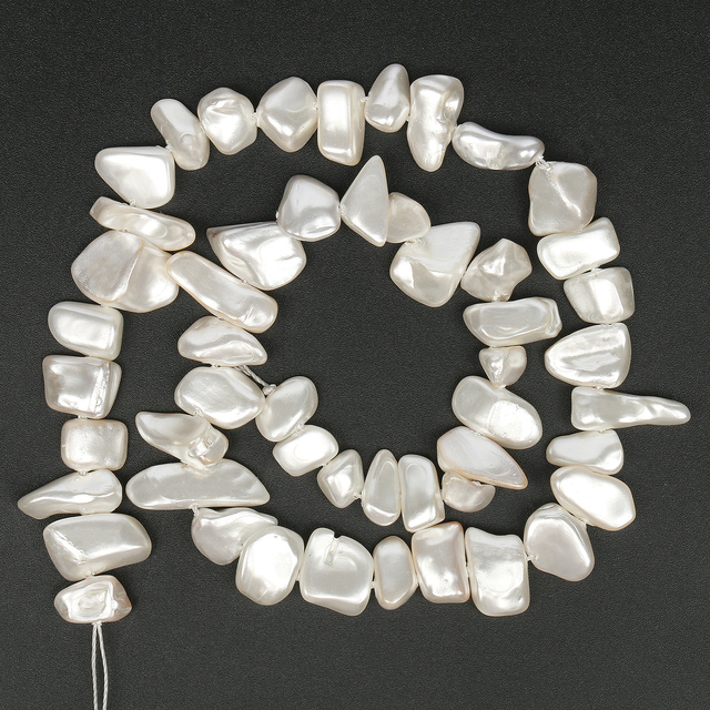 Koraliki z imitacją perły nieregularne słodkowodne w różnych powłokach, 15 - Wianko - 8