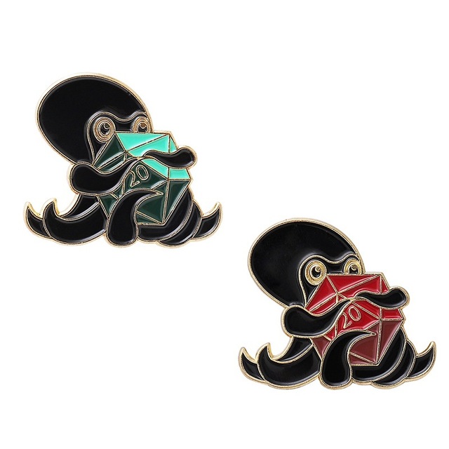 Broszka macka ośmiornicy z morskimi zwierzętami - biżuteria moda - Wianko - 8