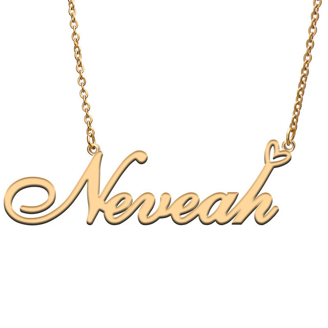 Naszyjnik z wisiorkiem Love Heart Neveah złoto i srebro dla kobiet - Wianko - 1