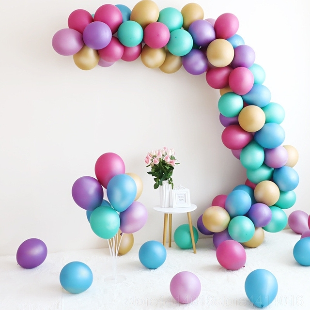 100 sztuk 10 Cal niebieskie atramentowe nadmuchiwane balony z motywem urodzin, ślubu, świąt, walentynkowe, rocznicowe - Wianko - 29