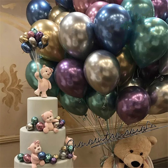 100 sztuk 10 Cal niebieskie atramentowe nadmuchiwane balony z motywem urodzin, ślubu, świąt, walentynkowe, rocznicowe - Wianko - 23