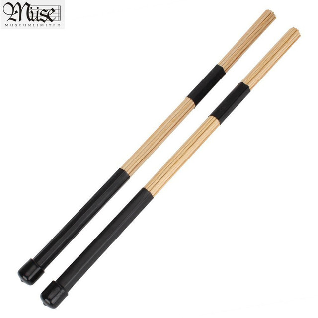 Profesjonalne bambusowe miotełki do perkusji, długość 40cm, 1 para - Wianko - 5