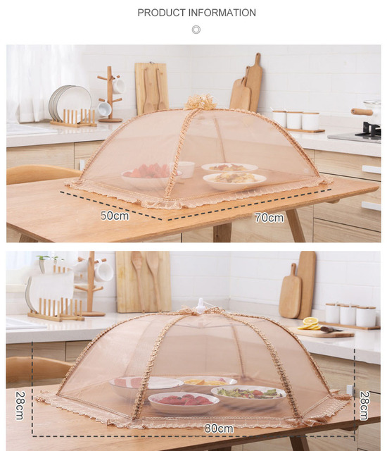 Pokrycie naczyń domowych - parasol osłona na żywność złożony stół ochrona przed muchami komarami - gadżet kuchenny - Wianko - 10