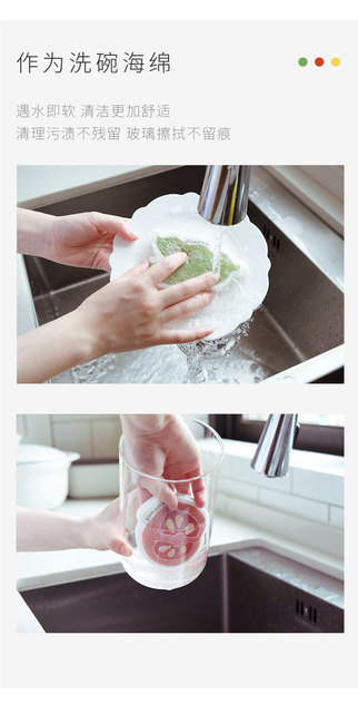Szybkoschnąca gąbka do czyszczenia kuchni dla studentów - poręczna, naturalna, skompresowana - Wianko - 6