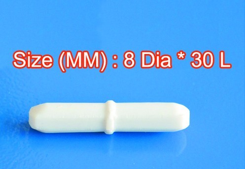 Mieszadło magnetyczne PTFE 8*30 mm z pierścieniem obrotowym, kolor biały - Wianko - 1