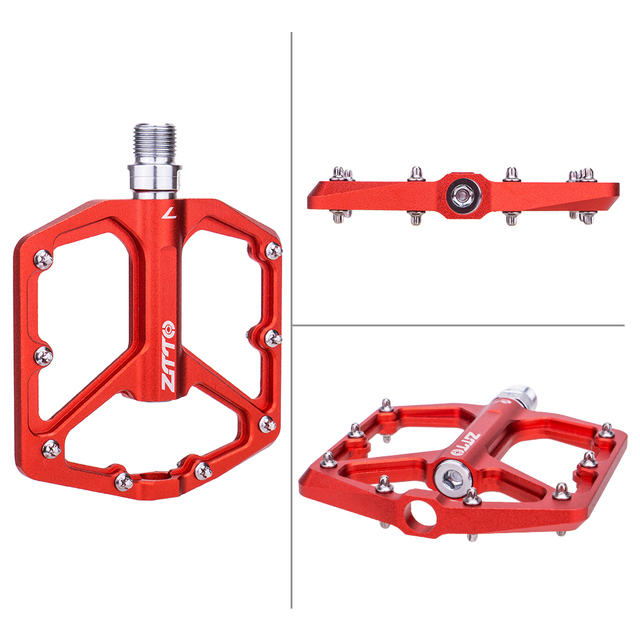Ultralekkie, płaskie pedały rowerowe ZTTO do rowerów szosowych - gładkie łożyska, duży obszar trakcji żywicą - Wianko - 12