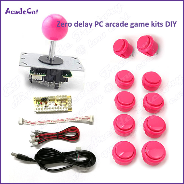 Arkadowa gra jednoosobowa DIY z zestawem Zero Delay - joystick, przyciski, przewód USB - Wianko - 7