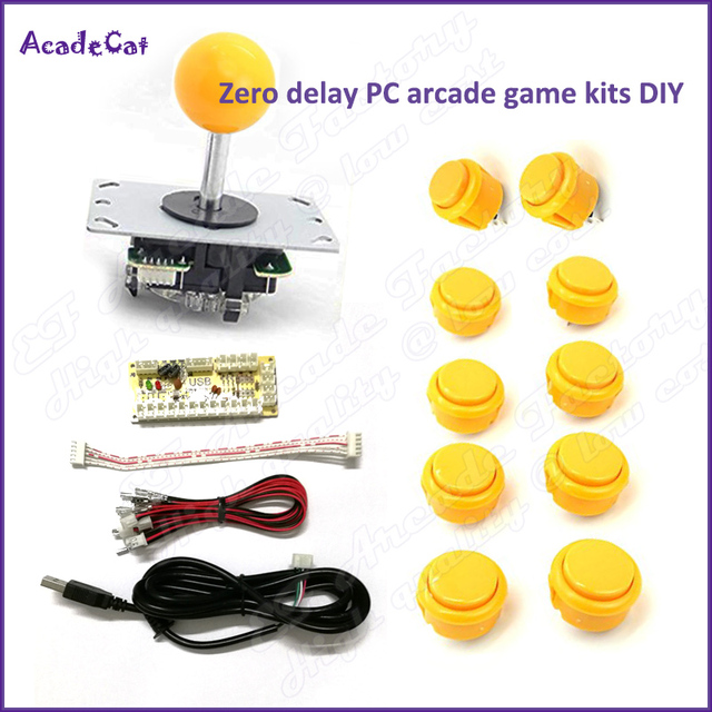 Arkadowa gra jednoosobowa DIY z zestawem Zero Delay - joystick, przyciski, przewód USB - Wianko - 4