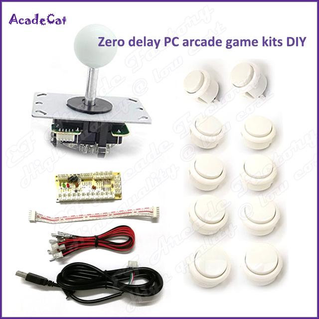 Arkadowa gra jednoosobowa DIY z zestawem Zero Delay - joystick, przyciski, przewód USB - Wianko - 3