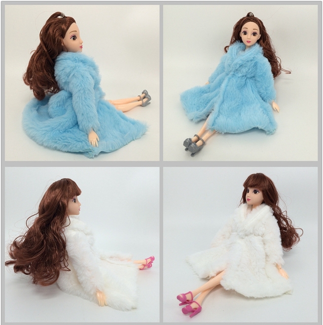 Adollya ubrania z miękkim futrem dla lalki BJD 1/6 - długie rękawy, zima, casual - Wianko - 3