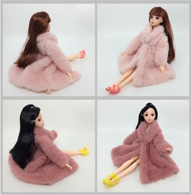 Adollya ubrania z miękkim futrem dla lalki BJD 1/6 - długie rękawy, zima, casual - Wianko - 2