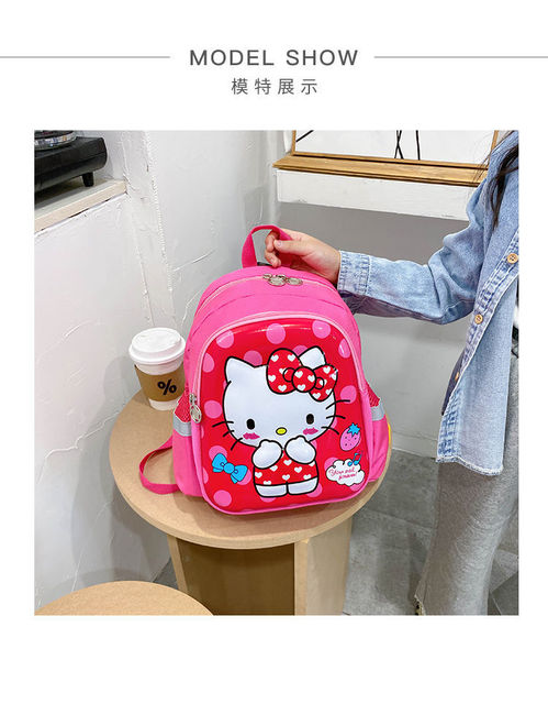 Hello Kitty plecak dla przedszkolaka - dziewczęce, pluszowy, kreskówkowy, w modnej księżniczce stylistyce - Wianko - 5