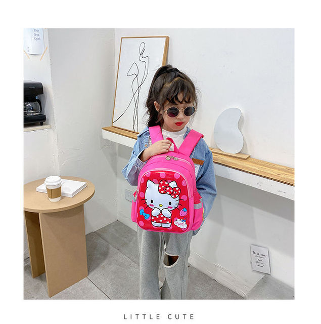 Hello Kitty plecak dla przedszkolaka - dziewczęce, pluszowy, kreskówkowy, w modnej księżniczce stylistyce - Wianko - 1