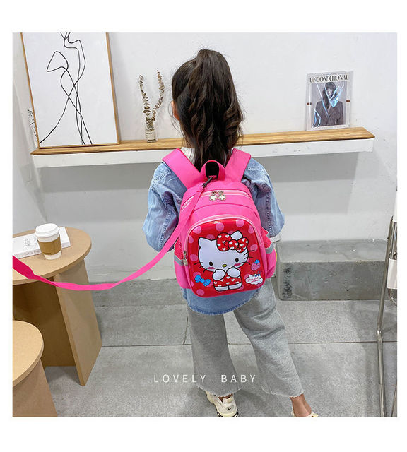 Hello Kitty plecak dla przedszkolaka - dziewczęce, pluszowy, kreskówkowy, w modnej księżniczce stylistyce - Wianko - 6