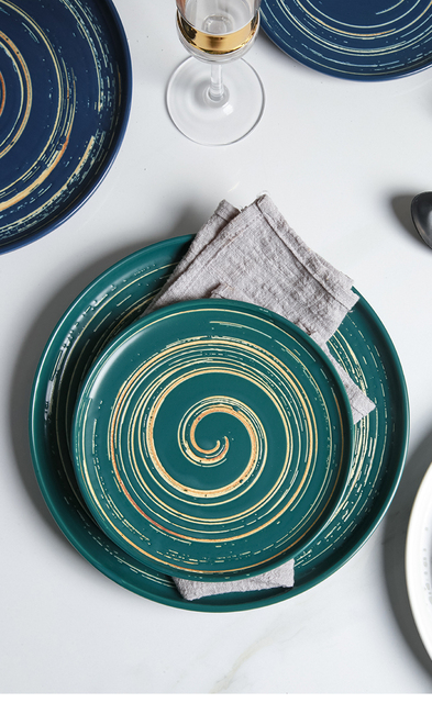 Kreatywny japoński talerzyk deserowy ceramiczny z ręcznie malowanym wzorem - Wianko - 1