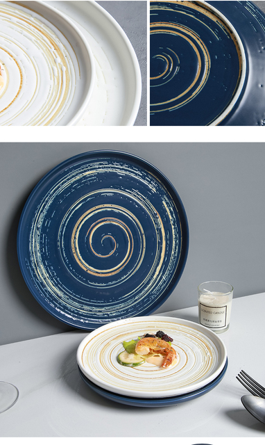 Kreatywny japoński talerzyk deserowy ceramiczny z ręcznie malowanym wzorem - Wianko - 5