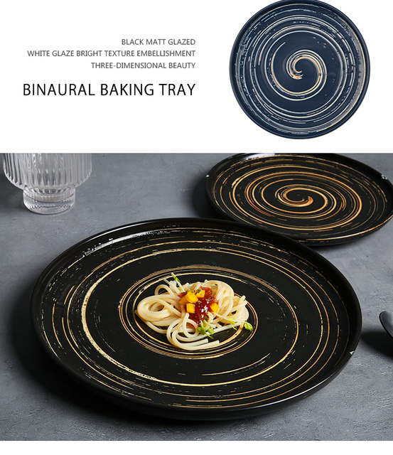 Kreatywny japoński talerzyk deserowy ceramiczny z ręcznie malowanym wzorem - Wianko - 6