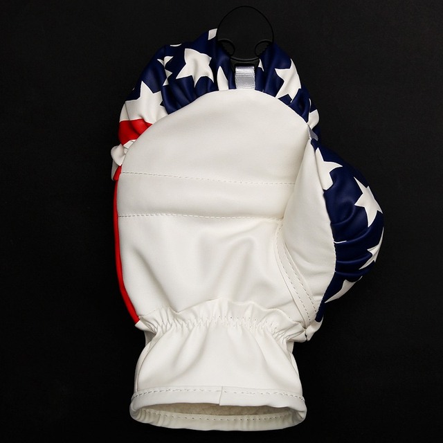 Ochraniacz klubu golfowego dla kierowcy Fairway USA z flagą amerykańską - nakrycie głowy oraz rękawica bokserska do gry w golfa - Wianko - 8