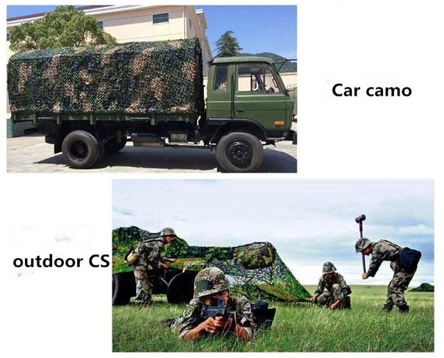 Kamuflaż wojskowy Woodland Camo 1.5x2m - siatkowy pokrowiec na samochód, markizy, namioty+cien, do polowania i camping - Wianko - 3