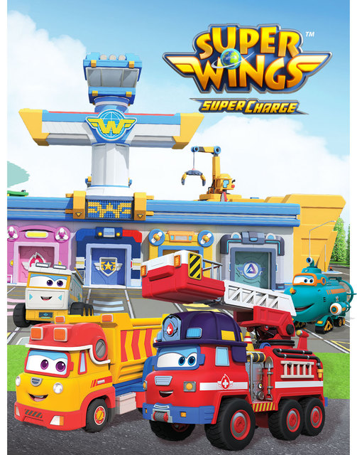 Figurki Super Wings 4 Mini Team: Robot transformacja bota, zestaw z pojazdami Rover, Sparky, Remi i Willy - Wianko - 10