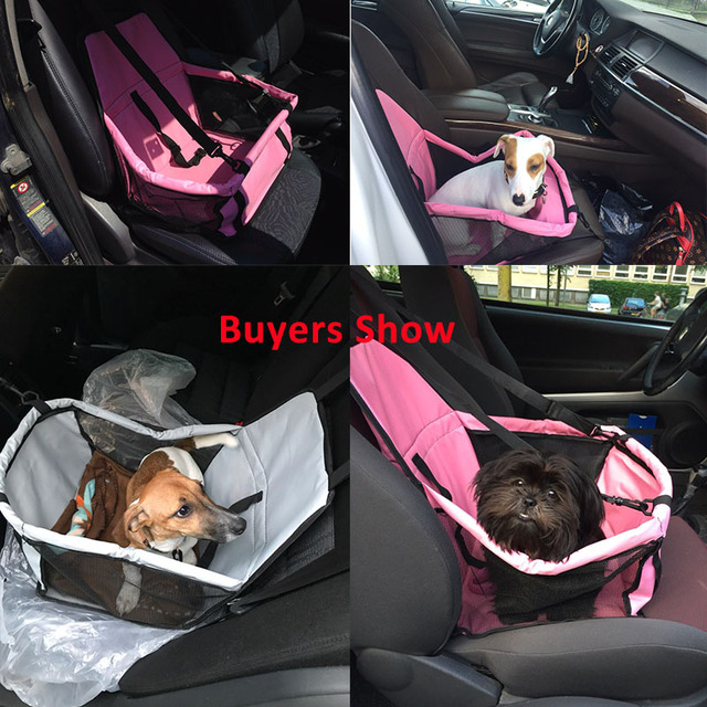 Pokrowiec wodoodporny na siedzenie samochodowe dla zwierząt, nosidełko bezpieczne dla psa i fotelik samochodowy dla kota, torba podróżna dla szczeniaczków i siatkowe torby wiszące - Wianko - 3