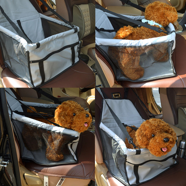 Pokrowiec wodoodporny na siedzenie samochodowe dla zwierząt, nosidełko bezpieczne dla psa i fotelik samochodowy dla kota, torba podróżna dla szczeniaczków i siatkowe torby wiszące - Wianko - 12