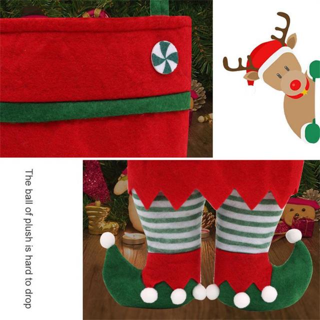 Elf cukierki - aksamitne torby na prezenty w świąteczne wzory - Wianko - 12
