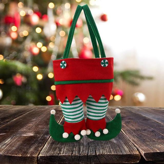 Elf cukierki - aksamitne torby na prezenty w świąteczne wzory - Wianko - 6