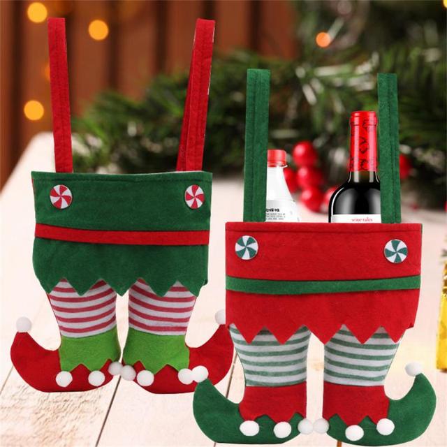 Elf cukierki - aksamitne torby na prezenty w świąteczne wzory - Wianko - 1