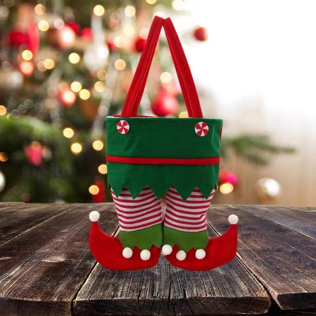 Elf cukierki - aksamitne torby na prezenty w świąteczne wzory - Wianko - 5
