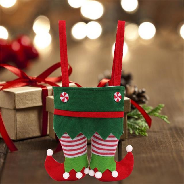 Elf cukierki - aksamitne torby na prezenty w świąteczne wzory - Wianko - 3