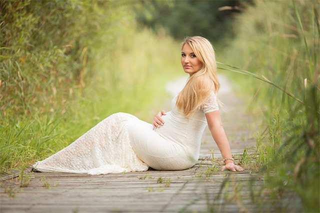 Sukienka ciążowa 2021 Mermaid - fotografia rekwizyty, romantyczne koronkowe maxi sukienka dla przyszłych mam - Wianko - 15