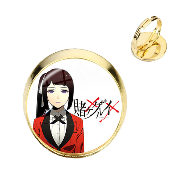 Pierścień Jabami Yumeko Kakegurui - rekwizyt do Cosplay z szklaną kopułą - Wianko - 13